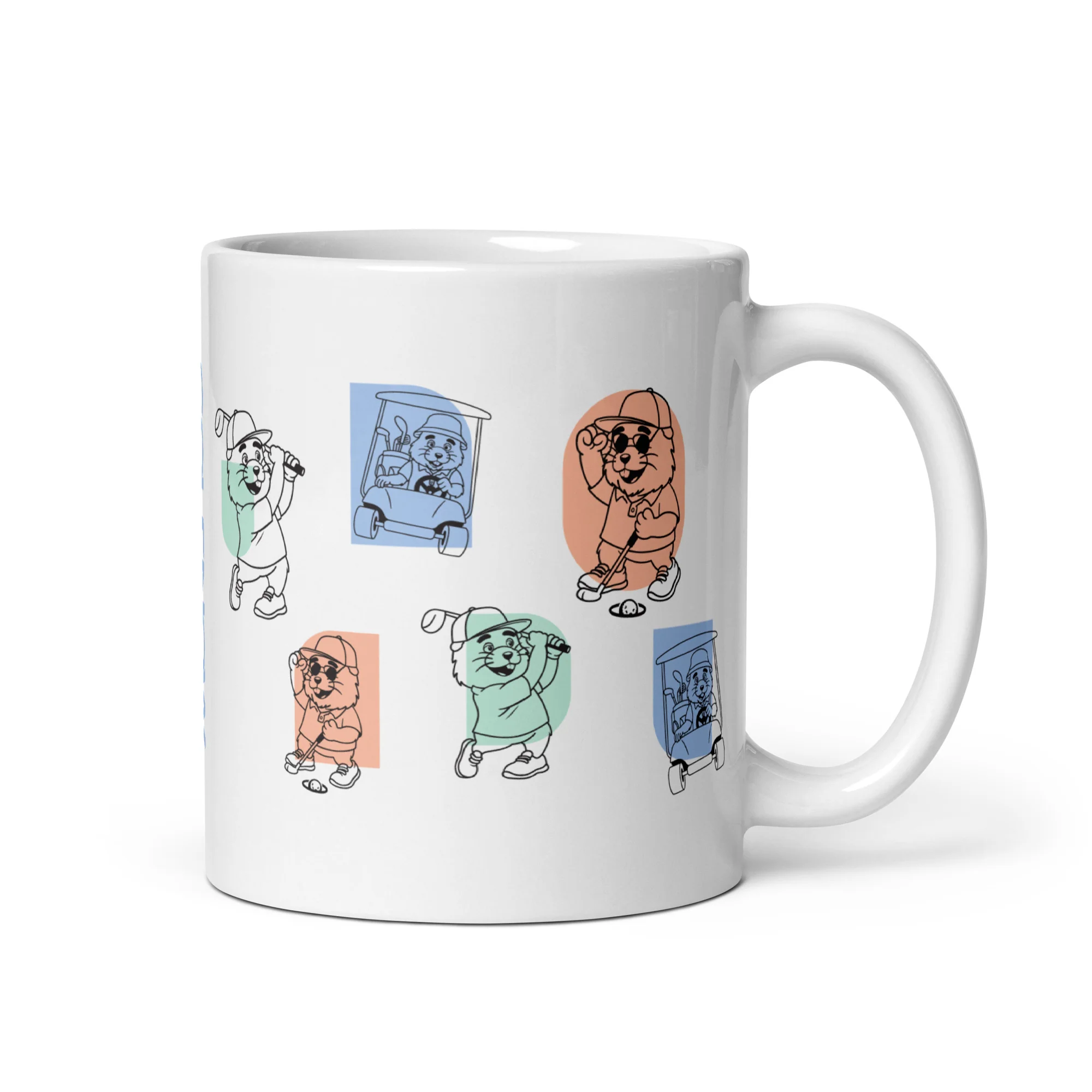 GolfNow White Mug Gopher Collage
