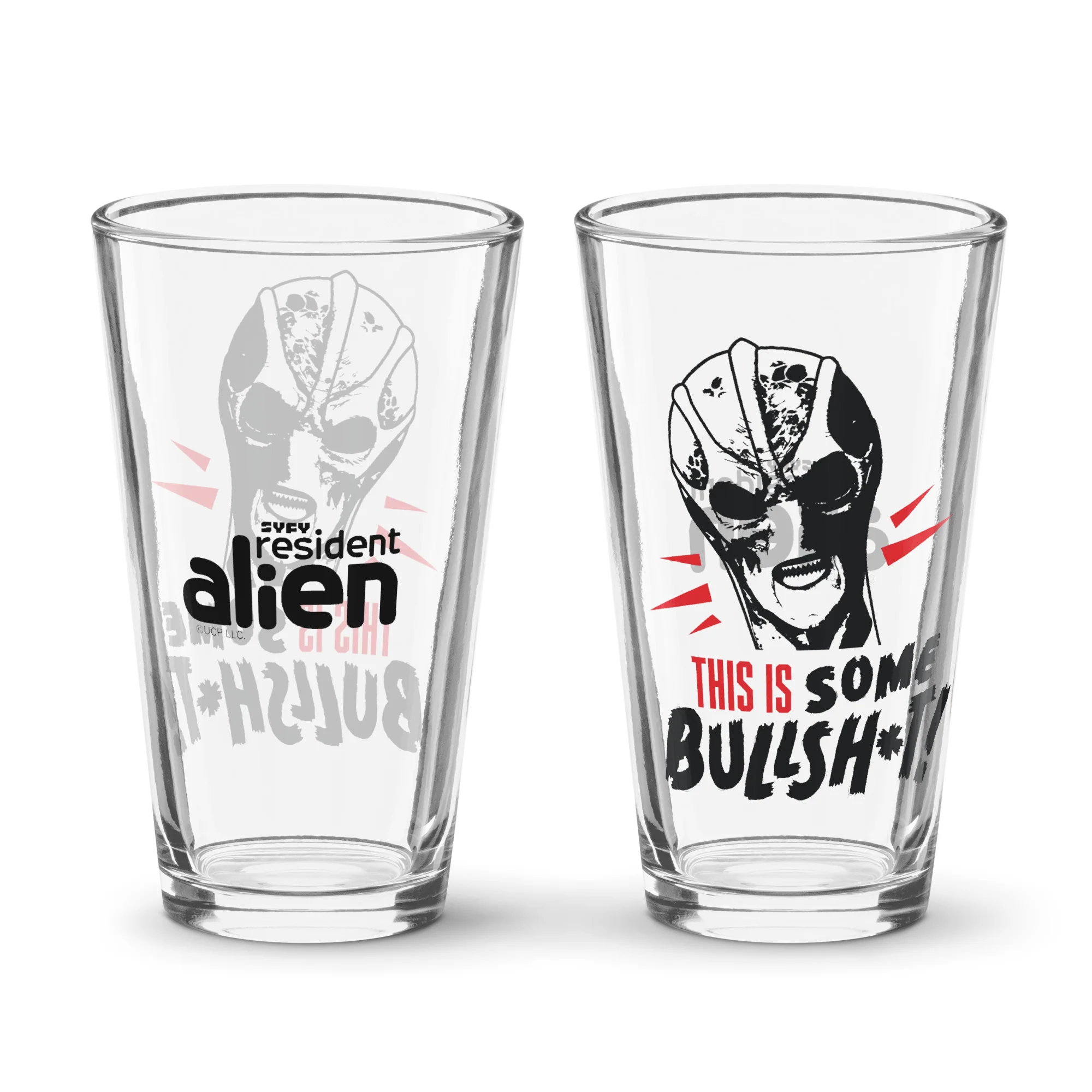 Resident Alien This Is Some Bullshit Pint Glass - Image 3