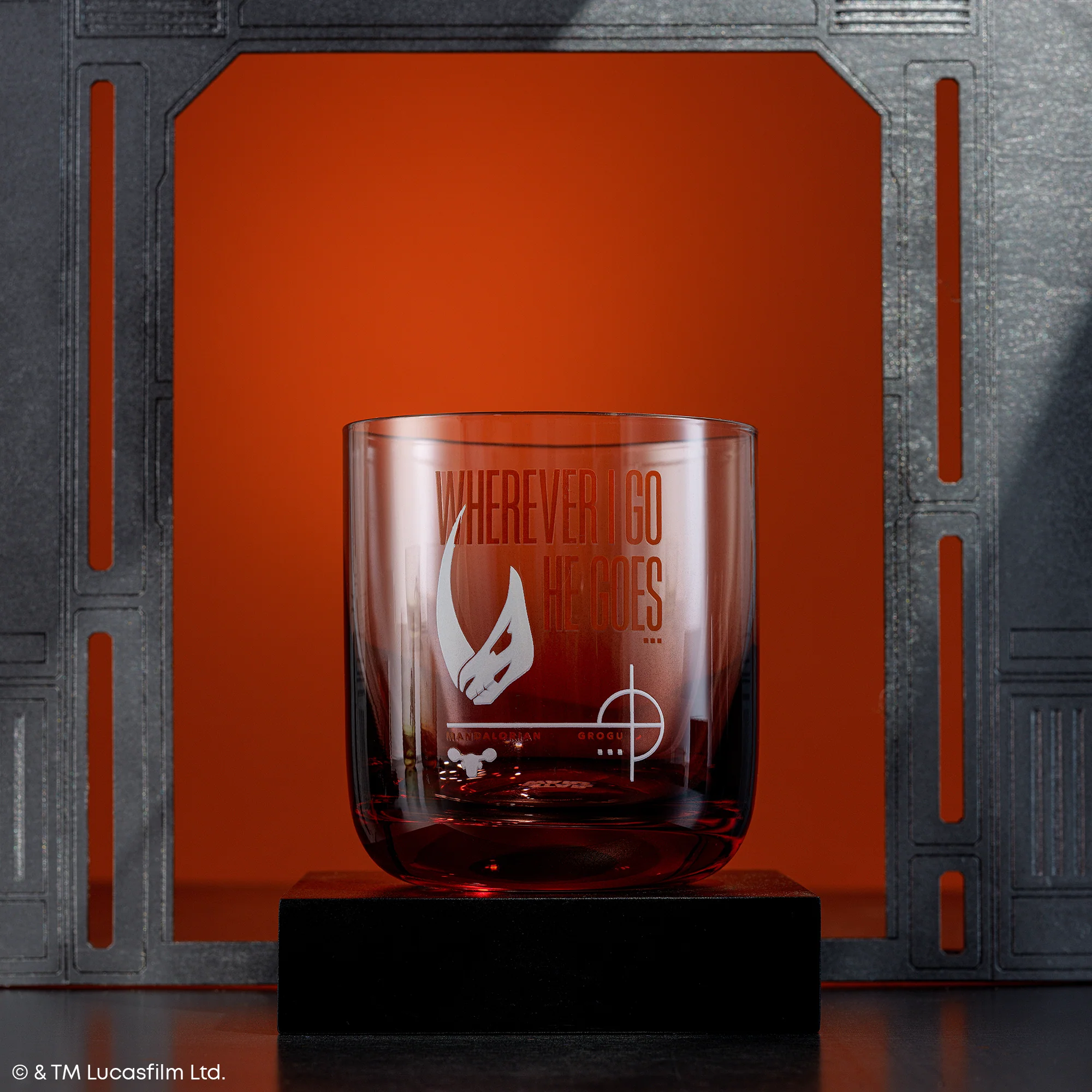 Star Wars™ Bounty Mandalorian Short Drinking Glasses - Grogu + Wherever I Go He Goes - Image 3